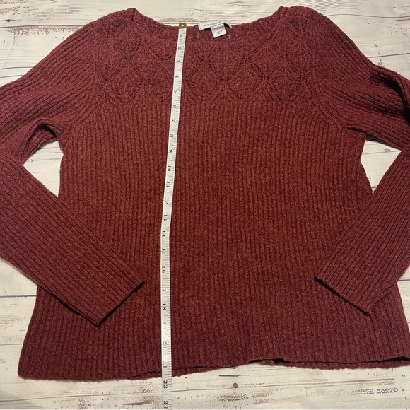 Liz Claiborne Maroon Red Sweater Size L Preowned - Picture 7 of 8